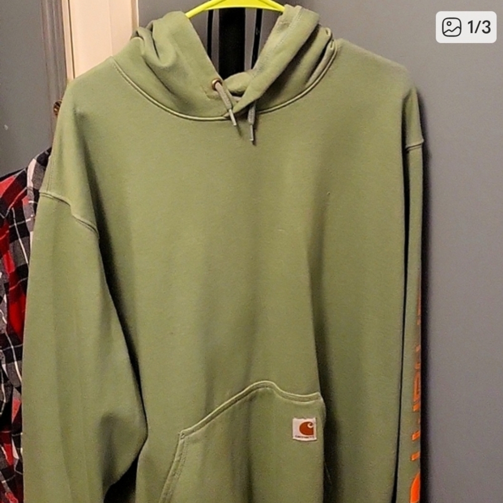 Carhartt Olive Green Pullover Hoodie